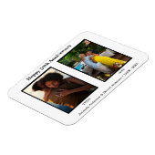 Schwarz-Weiß-2-Foto Collage Jubiläum Magnet (Linke Seite)