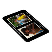 Schwarz-Weiß-2-Foto Collage Jubiläum Magnet (Rechte Seite)