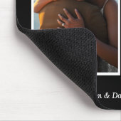 Schwarz-Weiß-2-Foto Collage Jubiläum Mousepad (Ecke)