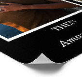 Schwarz-Weiß-2-Foto Collage Jubiläum Poster (Ecke)