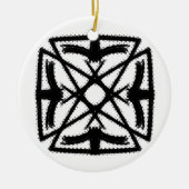 Schwarz-Weiß #2 "The Phoenix" Keramik Ornament (Vorne)