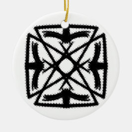 Schwarz-Weiß #2 "The Phoenix" Keramik Ornament