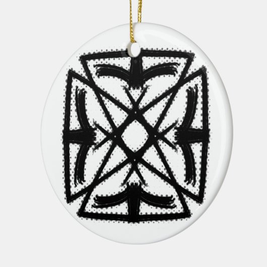 Schwarz-Weiß #2 "The Phoenix" Keramik Ornament (Links)