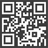 Schwarz-Weiß-2X2 QR-Code-Website Modern einfach Aufkleber (Vorderseite)