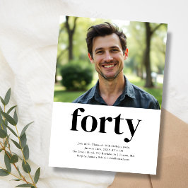 Schwarz & Weiß 40. Geburtstag Einladung