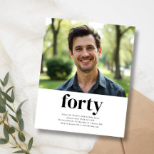 Schwarz & Weiß 40. Geburtstag Einladung