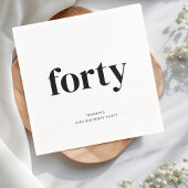 Schwarz & Weiß 40. Geburtstag Serviette