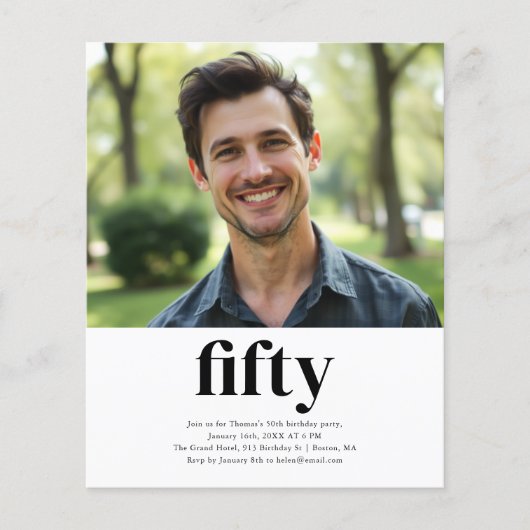 Schwarz & Weiß 50. Geburtstagsfeier (Vorderseite)