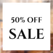 Schwarz-Weiß-50 % weniger Verkauf Fensteraufkleber (Blatt 2)