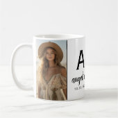 Schwarz-weiß - 5 FotoCollage - Mod Monogramm Kaffeetasse (Links)