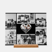 Schwarz-Weiß-7-FotoCollage Acrylschild (Vorderseite)