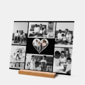 Schwarz-Weiß-7-FotoCollage Acrylschild (Winkel)