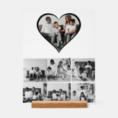 Schwarz-Weiß-7-FotoCollage Acrylschild (Vorderseite)