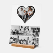 Schwarz-Weiß-7-FotoCollage Acrylschild (Winkel)