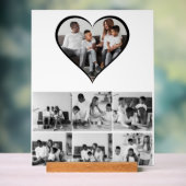 Schwarz-Weiß-7-FotoCollage Acrylschild (Neutral)