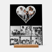 Schwarz-Weiß-7-FotoCollage Acrylschild (Vorderseite)