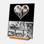 Schwarz-Weiß-7-FotoCollage Acrylschild (Winkel)