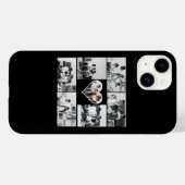 Schwarz-Weiß-7-FotoCollage Case-Mate iPhone Hülle (Rückseite (Horizontal))