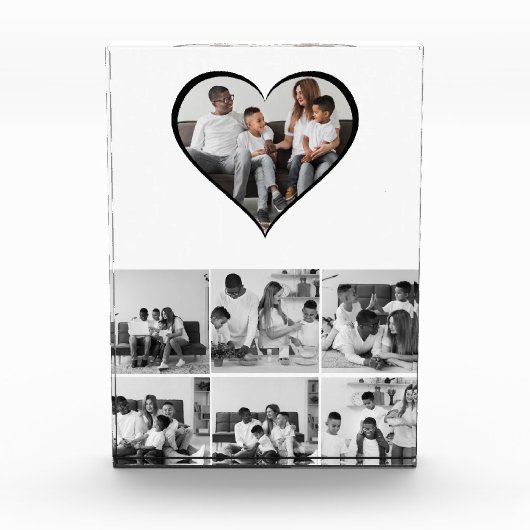 Schwarz-Weiß-7-FotoCollage Fotoblock (Vorderseite)