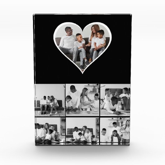 Schwarz-Weiß-7-FotoCollage Fotoblock (Vorderseite)