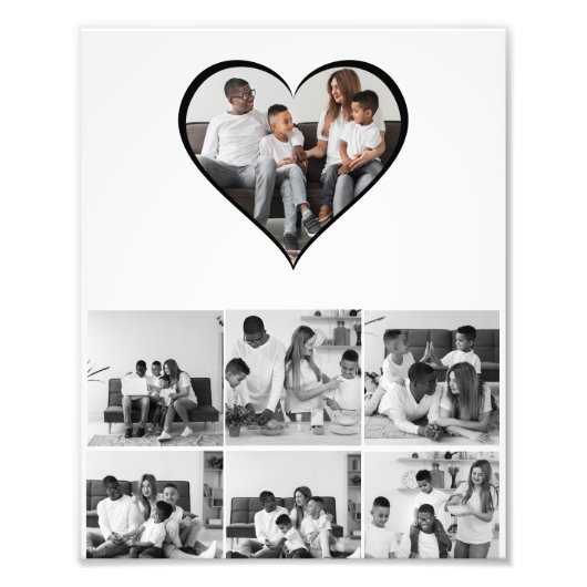 Schwarz-Weiß-7-FotoCollage Fotodruck (Vorne)