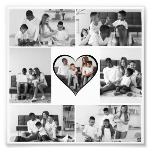 Schwarz-Weiß-7-FotoCollage Fotodruck