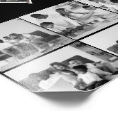Schwarz-Weiß-7-FotoCollage Fotodruck (Ecke)