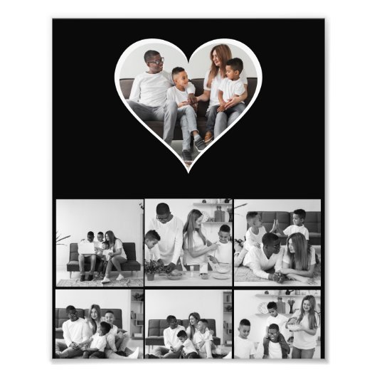 Schwarz-Weiß-7-FotoCollage Fotodruck (Vorne)