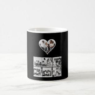 Schwarz-Weiß-7-FotoCollage Kaffeetasse