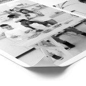 Schwarz-Weiß-7-FotoCollage Poster (Ecke)