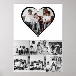 Schwarz-Weiß-7-FotoCollage Poster