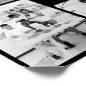 Schwarz-Weiß-7-FotoCollage Poster (Ecke)