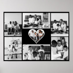Schwarz-Weiß-7-FotoCollage Poster
