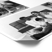 Schwarz-Weiß-7-FotoCollage Poster (Ecke)