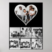 Schwarz-Weiß-7-FotoCollage Poster (Vorne)