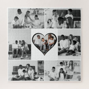 Schwarz-Weiß-7-FotoCollage Puzzle