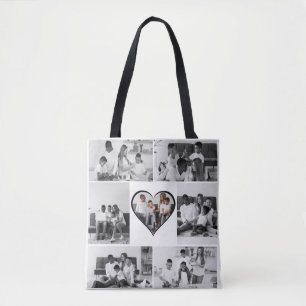 Schwarz-Weiß-7-FotoCollage Tasche