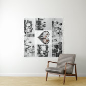 Schwarz-Weiß-7-FotoCollage Wandteppich (Beispiel (Horizontal))