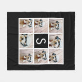 Schwarz-Weiß-8-Fotoleime für benutzerdefinierte Mo Fleecedecke (Vorderseite (Horizontal))