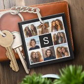 Schwarz-Weiß-8-Fotoleime für benutzerdefinierte Mo Schlüsselanhänger