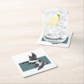 Schwarz-Weiß-Abbildung Kanadas Rechteckiger Pappuntersetzer (Vor Ort)