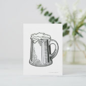 Schwarz-Weiß-Abbildung von Guinness in Postkarte (Stehend Vorderseite)