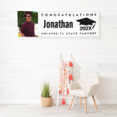 Schwarz-Weiß-Abschluss 1 Foto Kappe modern fett Banner (Insitu)