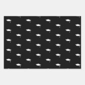 Schwarz-Weiß-Abschluss - Herzlichen Glückwunsch Geschenkpapier Set (Vorderseite 2)