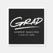 Schwarz-Weiß-Abschluss Serviette (Vorderseite)