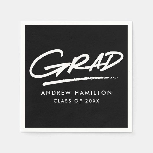 Schwarz-Weiß-Abschluss Serviette (Vorderseite)