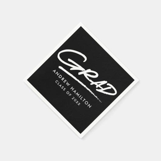 Schwarz-Weiß-Abschluss Serviette (Ecke)