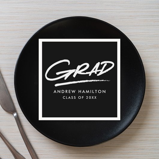 Schwarz-Weiß-Abschluss Serviette