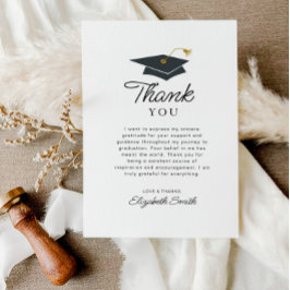 Schwarz-Weiß-Abschluss Vielen Dank Dankeskarte