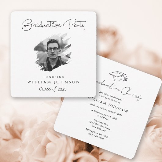 Schwarz-Weiß-Abschlussfeier 2025 Einladung